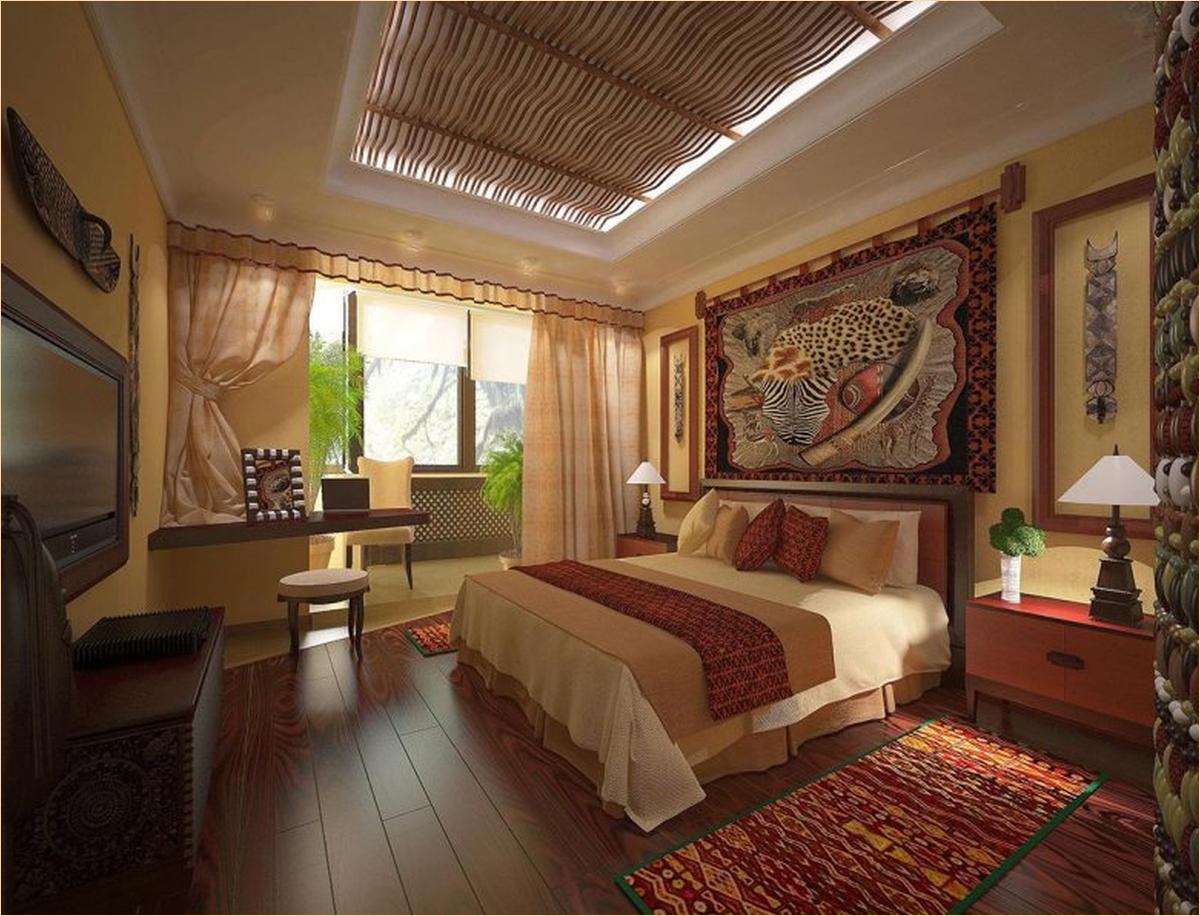 Тайцы квартиры. Спальня в африканском стиле. Спальня в тайском стиле. Этнический стиль в интерьере. Комната в этническом стиле.