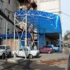 Навес из поликарбоната над авто, металлические конструкции, защита от дождя, цвет - синий